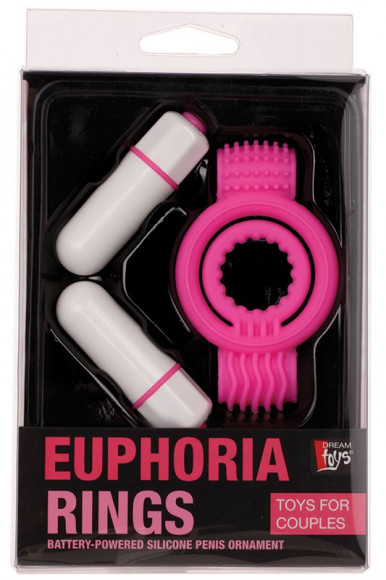Розовое эрекционное кольцо с 2 виброэлементами NEON EUPHORIA CLITORAL MASSAGE RING Розовое эрекционное кольцо с 2 виброэлементами NEON EUPHORIA CLITORAL MASSAGE RING