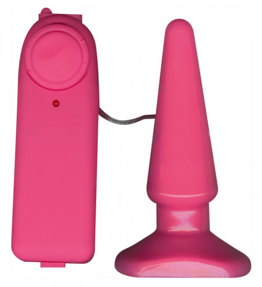 Розовая анальная пробка с вибрацией Funky Vibrating - 10,5 см. Розовая анальная пробка с вибрацией Funky Vibrating - 10,5 см.