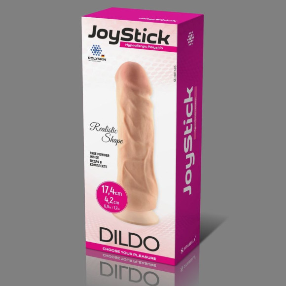 Телесный фаллоимитатор JoyStick на присоске - 17,4 см. Телесный фаллоимитатор JoyStick на присоске - 17,4 см.