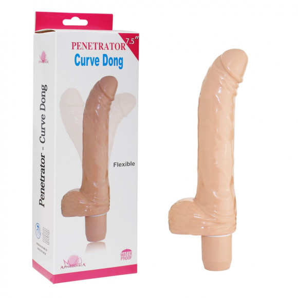 Телесный вибратор с изогнутым кончиком Penetrator Curve Dong 7.5 - 19 см. Телесный вибратор с изогнутым кончиком Penetrator Curve Dong 7.5 - 19 см.