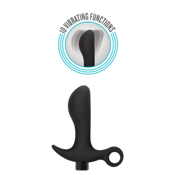 Черный анальный вибратор Silicone Vibrating Prostate Massager 01 - 10,8 см. Черный анальный вибратор Silicone Vibrating Prostate Massager 01 - 10,8 см.