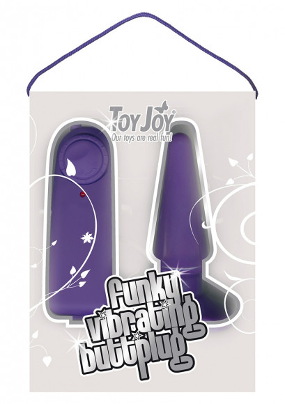 Фиолетовая анальная пробка с вибрацией Funky Vibrating - 10,5 см. Фиолетовая анальная пробка с вибрацией Funky Vibrating - 10,5 см.