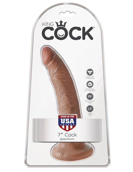 Фаллоимитатор-мулат с присоской 7 Cock - 17,8 см. Фаллоимитатор-мулат с присоской 7 Cock - 17,8 см.