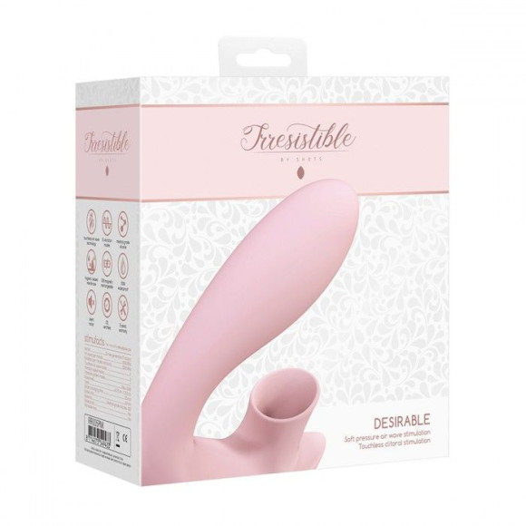 Розовый вибратор для G-точки Irresistible Desirable с бесконтактной клиторальной стимуляцией Розовый вибратор для G-точки Irresistible Desirable с бесконтактной клиторальной стимуляцией