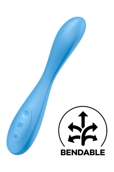 Голубой гибкий вибромассажер Satisfyer G-Spot Flex 4+ - 19 см. Голубой гибкий вибромассажер Satisfyer G-Spot Flex 4+ - 19 см.
