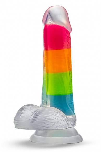 Яркий люминесцентный фаллоимитатор Rainbow Rave - 16,5 см. Яркий люминесцентный фаллоимитатор Rainbow Rave - 16,5 см.