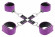 Чёрно-фиолетовый двусторонний комплект для бандажа Reversible Hogtie Чёрно-фиолетовый двусторонний комплект для бандажа Reversible Hogtie