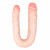 Телесный U-образный фаллоимитатор Easytoys Double Dong - 22 см.