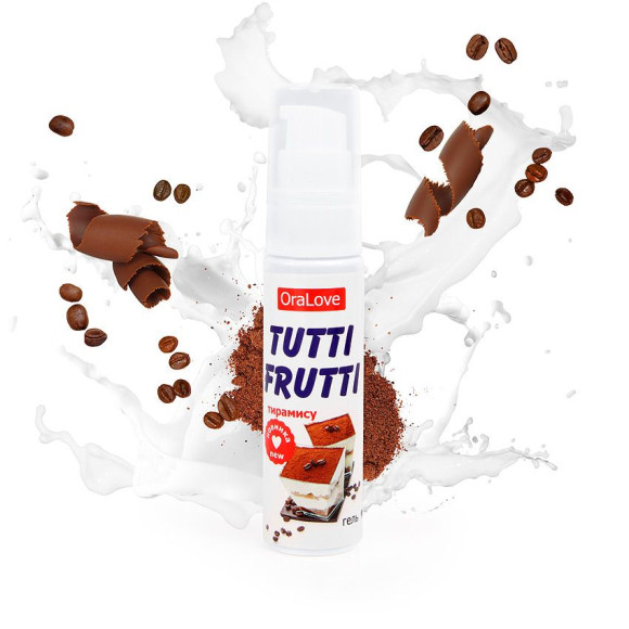 Гель-смазка Tutti-frutti со вкусом тирамису - 30 гр. Гель-смазка Tutti-frutti со вкусом тирамису - 30 гр.