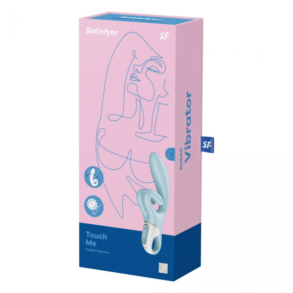 Голубой вибратор-кролик Touch me - 21,2 см. Голубой вибратор-кролик Touch me - 21,2 см.
