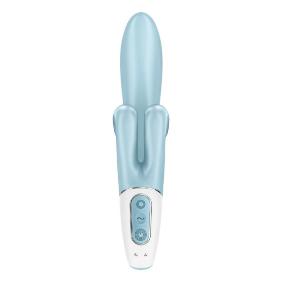 Голубой вибратор-кролик Touch me - 21,2 см. Голубой вибратор-кролик Touch me - 21,2 см.