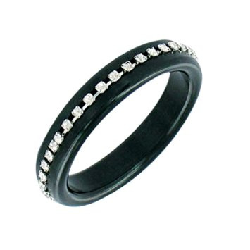 Чёрное эрекционное кольцо со стразами MAGIC DIAMOND Чёрное эрекционное кольцо со стразами MAGIC DIAMOND