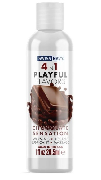 Массажный гель 4-в-1 Chocolate Sensation с ароматом шоколада - 29,5 мл. Массажный гель 4-в-1 Chocolate Sensation с ароматом шоколада - 29,5 мл.