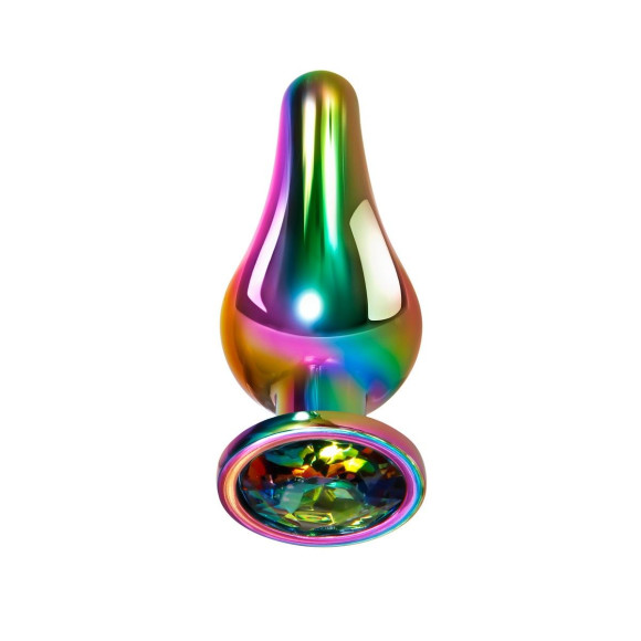 Радужная анальная пробка Rainbow Metal Plug Small - 9,4 см. Радужная анальная пробка Rainbow Metal Plug Small - 9,4 см.
