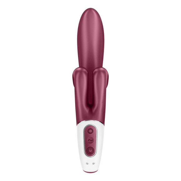 Бордовый вибратор-кролик Touch me - 21,2 см. Бордовый вибратор-кролик Touch me - 21,2 см.