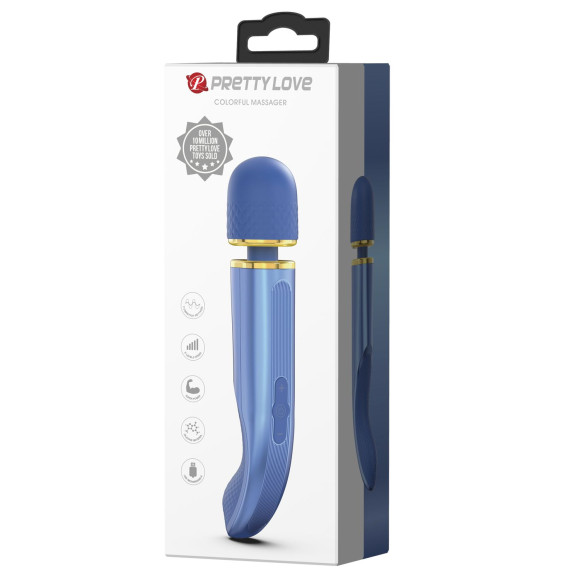 Синий wand-вибромассажер Colorful Massager - 24 см. Синий wand-вибромассажер Colorful Massager - 24 см.