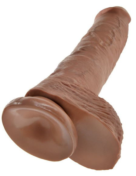 Фаллоимитатор-мулат с мошонкой 10 Cock with Balls на присоске - 25,4 см. Фаллоимитатор-мулат с мошонкой 10 Cock with Balls на присоске - 25,4 см.