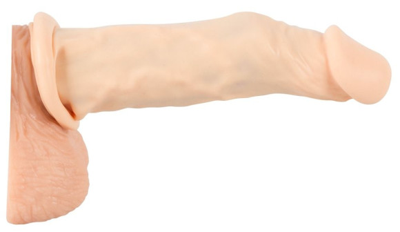 Телесная насадка-удлинитель Silicone Extension - 19 см. Телесная насадка-удлинитель Silicone Extension - 19 см.