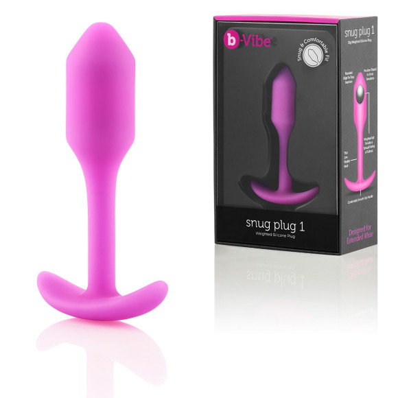 Розовая пробка для ношения B-vibe Snug Plug 1 - 9,4 см. Розовая пробка для ношения B-vibe Snug Plug 1 - 9,4 см.