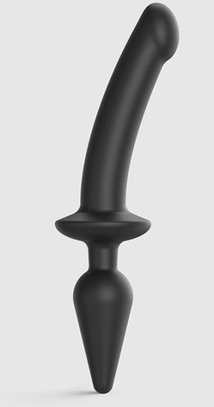 Черный двусторонний фаллоимитатор Strap-On-Me Dildo Plug-In Switch size L Черный двусторонний фаллоимитатор Strap-On-Me Dildo Plug-In Switch size L