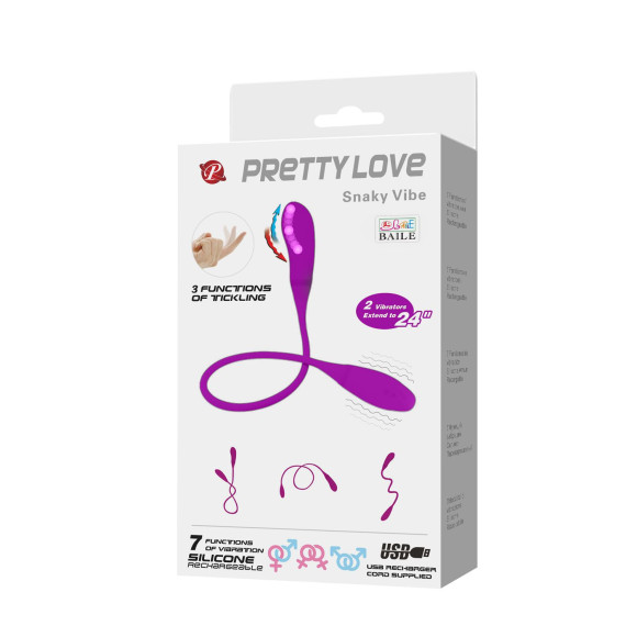 Двусторонний гибкий вибратор Snaky Vibe - 60 см. Двусторонний гибкий вибратор Snaky Vibe - 60 см.