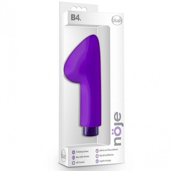 Фиолетовый вибромассажер B4 - 13,97 см. Фиолетовый вибромассажер B4 - 13,97 см.