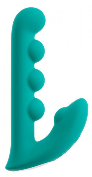 Зеленый вибратор SYLORA Unique Beads Vibrator - 17 см. Зеленый вибратор SYLORA Unique Beads Vibrator - 17 см.