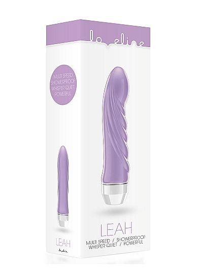 Фиолетовый вибратор со складочками Leah - 15 см. Фиолетовый вибратор со складочками Leah - 15 см.