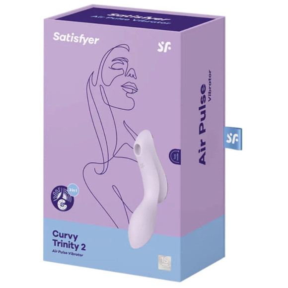 Сиреневый вибромассажер с вакуумной стимуляцией Curvy Trinity 2 Сиреневый вибромассажер с вакуумной стимуляцией Curvy Trinity 2
