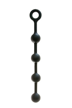 Чёрная анальная цепочка MENZSTUFF BUTT BEADS BLACK - 33 см. Чёрная анальная цепочка MENZSTUFF BUTT BEADS BLACK - 33 см.