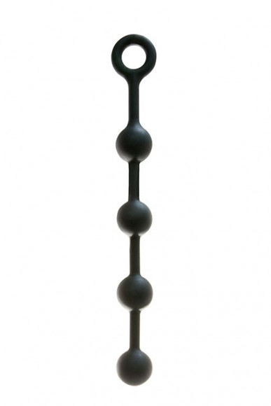 Чёрная анальная цепочка MENZSTUFF BUTT BEADS BLACK - 33 см. Чёрная анальная цепочка MENZSTUFF BUTT BEADS BLACK - 33 см.