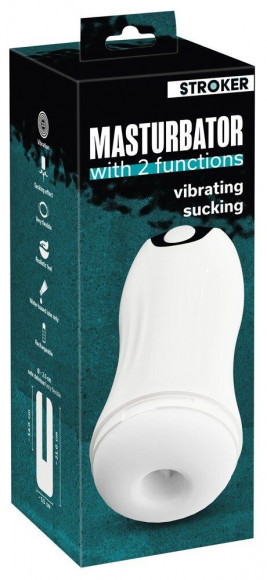Белый мастурбатор Masturbator with 2 functions Белый мастурбатор Masturbator with 2 functions