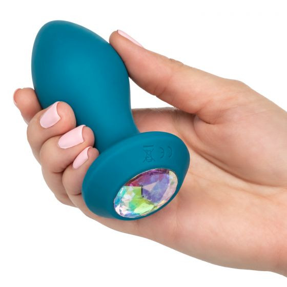 Бирюзовая анальная вибропробка с кристаллом Power Gem Vibrating Crystal Probe - 10,75 см. Бирюзовая анальная вибропробка с кристаллом Power Gem Vibrating Crystal Probe - 10,75 см.