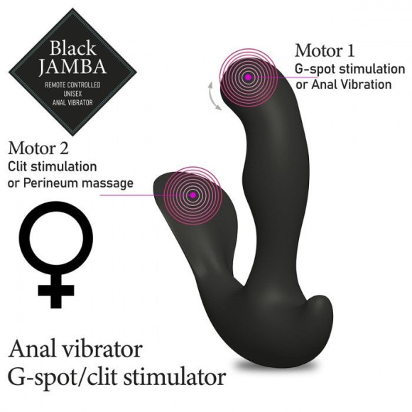 Универсальный анальный массажер Black Jamba Anal Vibrator - 12 см. Универсальный анальный массажер Black Jamba Anal Vibrator - 12 см.
