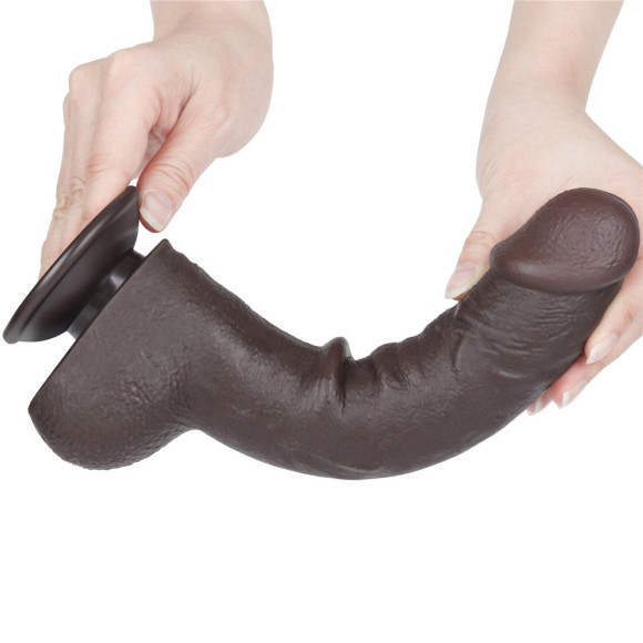 Коричневый фаллоимитатор 9.5 Sliding Skin Dual Layer Dong на присоске - 24 см. Коричневый фаллоимитатор 9.5 Sliding Skin Dual Layer Dong на присоске - 24 см.