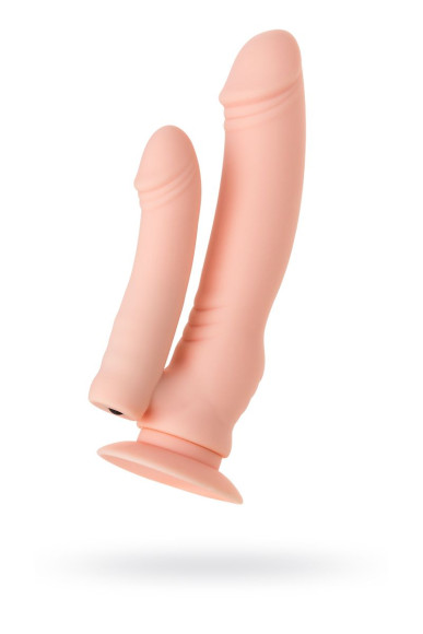 Двойной фаллоимитатор с присоской и съемной вибропулей - 19,5 см. Двойной фаллоимитатор с присоской и съемной вибропулей - 19,5 см.