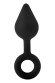 Черная анальная пробка с ручкой-кольцом XL Single Drop Plug - 14 см. Черная анальная пробка с ручкой-кольцом XL Single Drop Plug - 14 см.