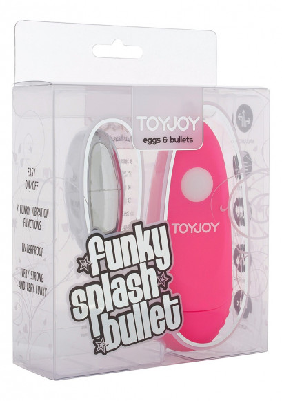 Вибропуля Funky Splash с розовым пультом Вибропуля Funky Splash с розовым пультом