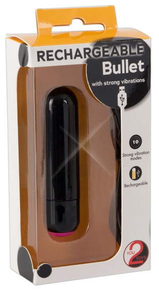 Черная перезаряжаемая вибропуля Rechargeable Vibrobullet - 9 см. Черная перезаряжаемая вибропуля Rechargeable Vibrobullet - 9 см.