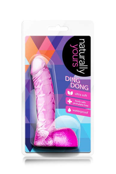 Ярко-розовый фаллоимитатор Ding Dong - 14 см. Ярко-розовый фаллоимитатор Ding Dong - 14 см.