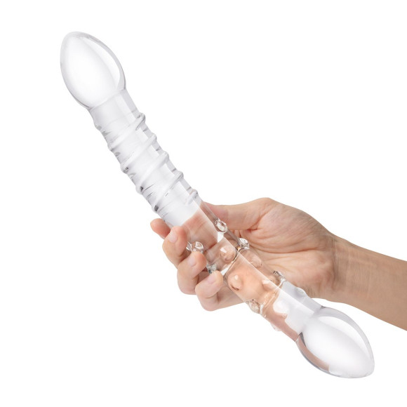 Двусторонний стеклянный фаллоимитатор 12’’ Girthy Double Trouble Glass Dildo - 30 см. Двусторонний стеклянный фаллоимитатор 12’’ Girthy Double Trouble Glass Dildo - 30 см.