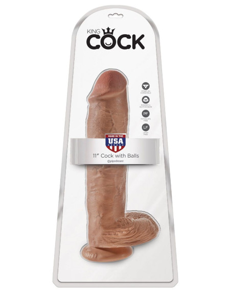 Фаллоимитатор-мулат на присоске 11 Cock with Balls - 28 см. Фаллоимитатор-мулат на присоске 11 Cock with Balls - 28 см.