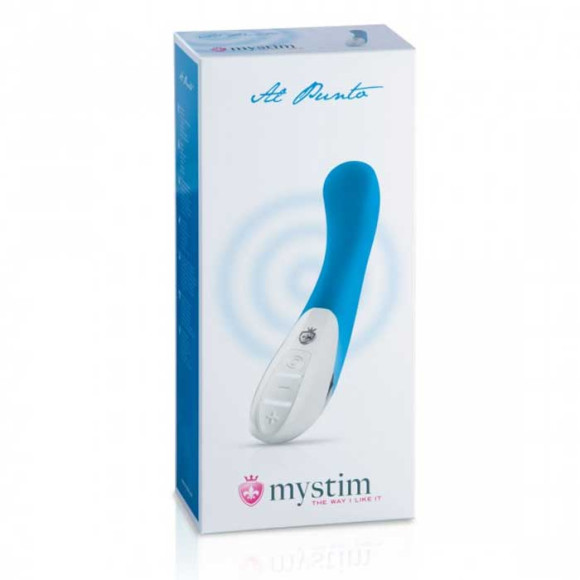 Голубой вибратор Mystim Al Punto - 25 см. Голубой вибратор Mystim Al Punto - 25 см.