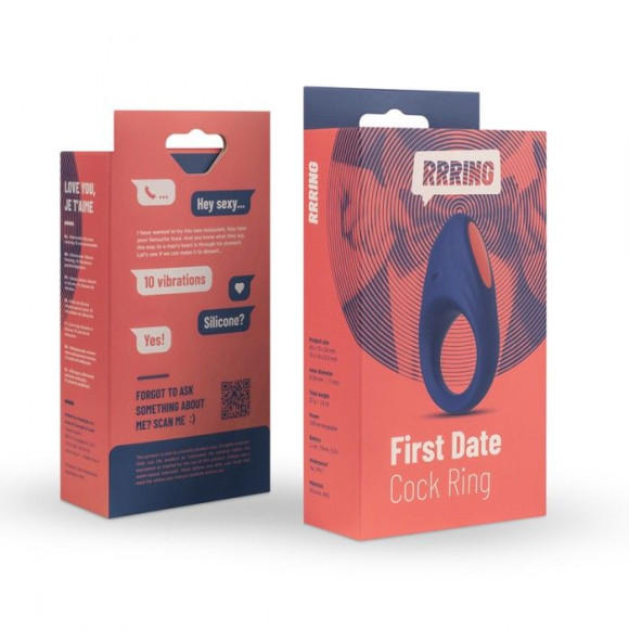 Синее эрекционное кольцо RRRING First Date Cock Ring Синее эрекционное кольцо RRRING First Date Cock Ring