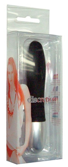 Черный миниатюрный вибратор DISCRETION - 8 см. Черный миниатюрный вибратор DISCRETION - 8 см.