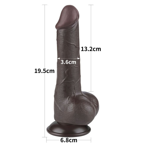 Коричневый фаллоимитатор 7.5 Sliding Skin Dual Layer Dong на присоске - 19,5 см. Коричневый фаллоимитатор 7.5 Sliding Skin Dual Layer Dong на присоске - 19,5 см.