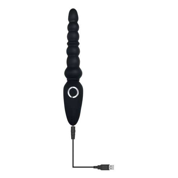 Черная анальная виброелочка Magic Stick - 22,6 см. Черная анальная виброелочка Magic Stick - 22,6 см.