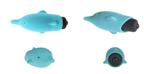 Голубой вибростимулятор-дельфин Lastic Pocket Dolphin - 7,5 см. Голубой вибростимулятор-дельфин Lastic Pocket Dolphin - 7,5 см.