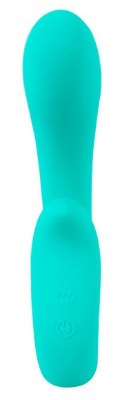 Бирюзовый вибратор NAIRA Dual Heads Vibrator - 17,5 см. Бирюзовый вибратор NAIRA Dual Heads Vibrator - 17,5 см.