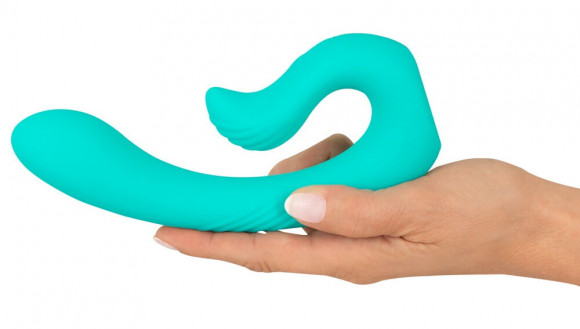 Бирюзовый вибратор NAIRA Dual Heads Vibrator - 17,5 см. Бирюзовый вибратор NAIRA Dual Heads Vibrator - 17,5 см.